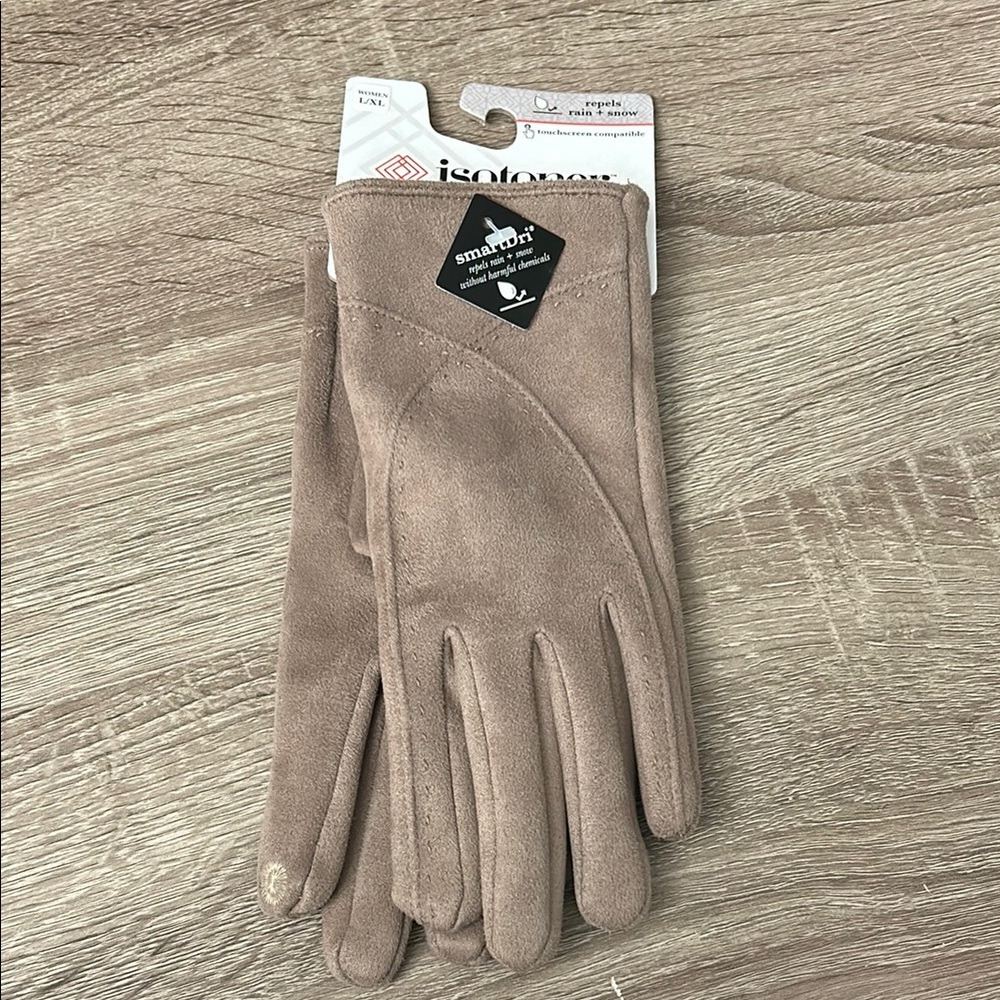 Isotoner Women's Suede Gloves - Taupe